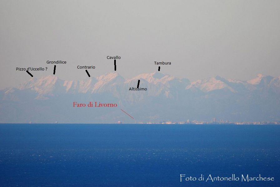 Alpi marittime dall''Elba! Monviso!?!    No, Pizzo d''Ormea